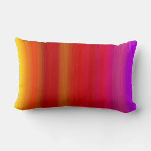 Abstract Multicolor Stripes Lumbar Cushion