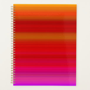 Abstract Multicolor Stripes Planner