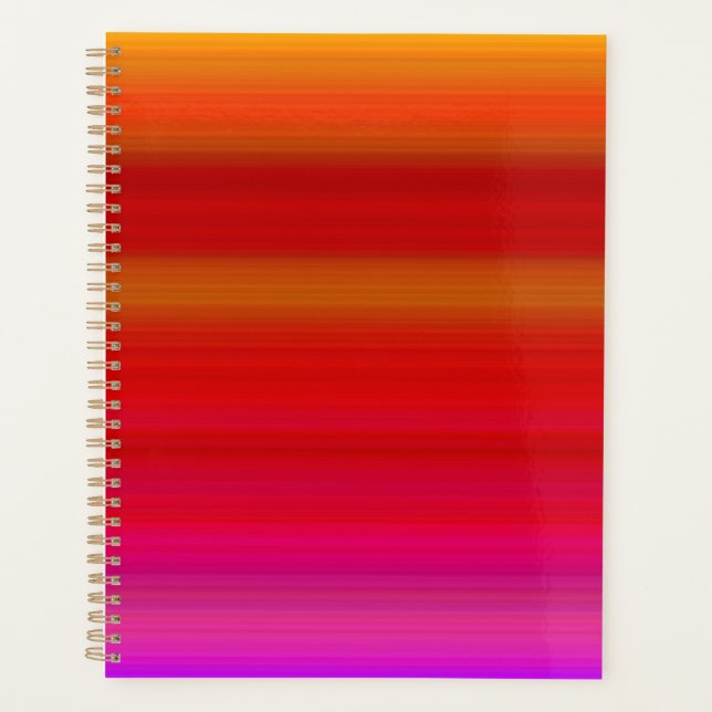 Abstract Multicolor Stripes Planner (Front)