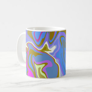 Abstract Multicolor Swirl Pattern Coffee Mug