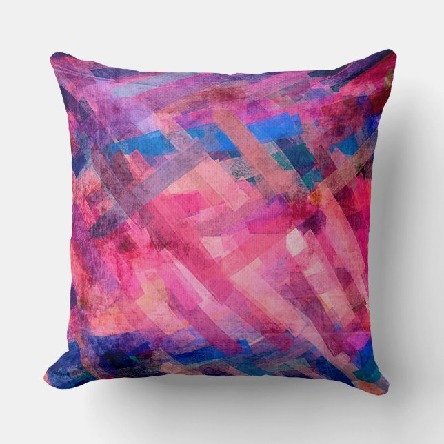 Abstract Multicolor Watercolor Pattern #3 Cushion (Front)