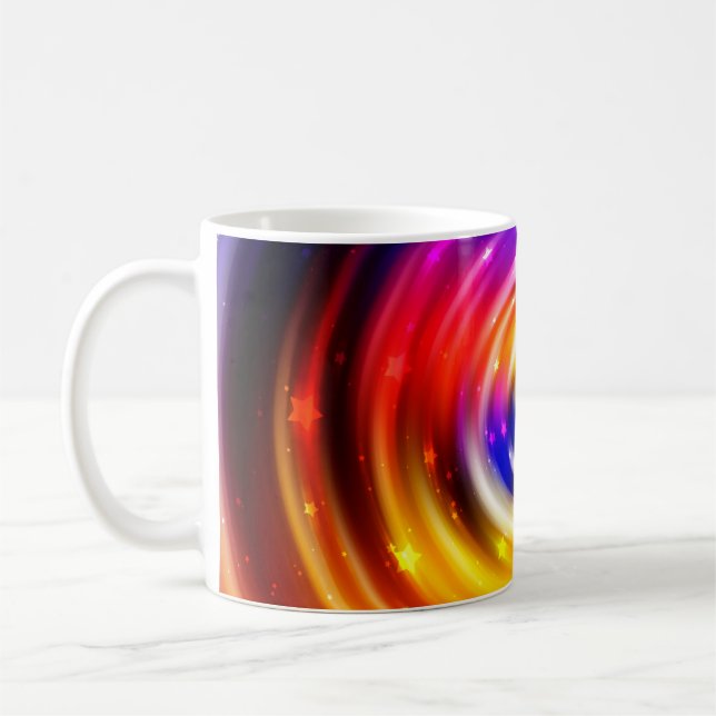 abstract multicolored background. brilliant circle coffee mug (Left)