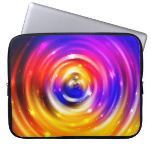 abstract multicolored background. brilliant circle laptop sleeve