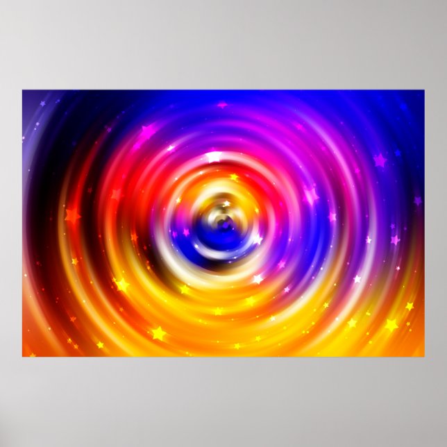 abstract multicolored background. brilliant circle poster (Front)