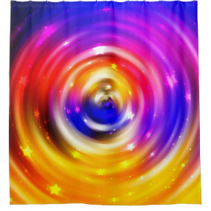 abstract multicolored background. brilliant circle shower curtain