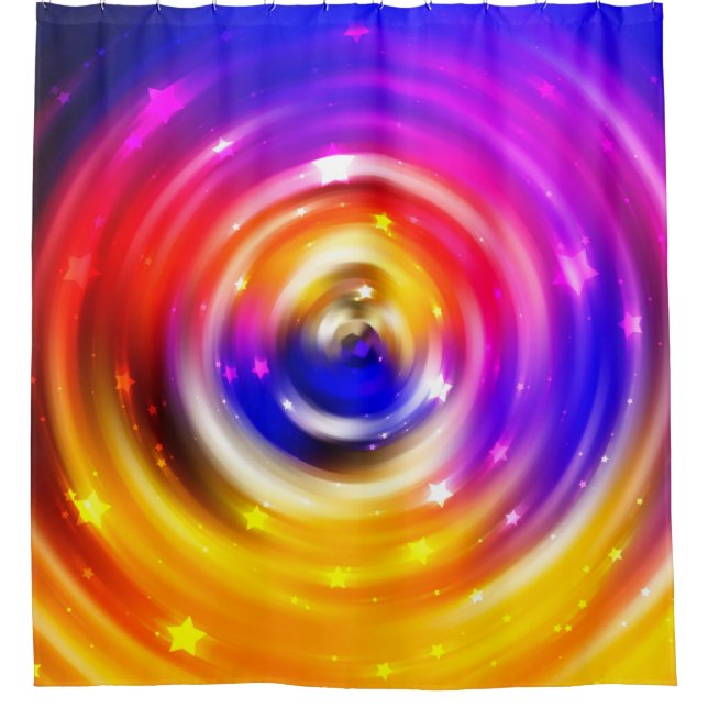 abstract multicolored background. brilliant circle shower curtain (Front)