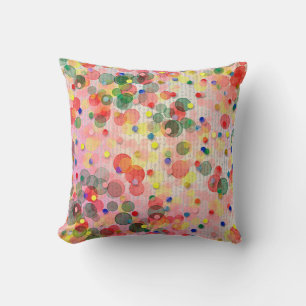 Abstract multicolored background with blur bokehc Cushion