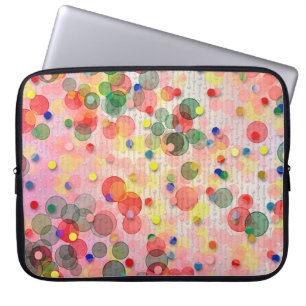 Abstract multicolored background with blur bokehc Laptop Sleeve