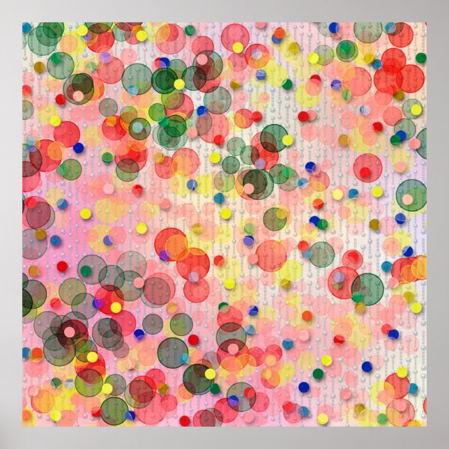  Abstract multicolored background with blur bokehc Poster (Front)