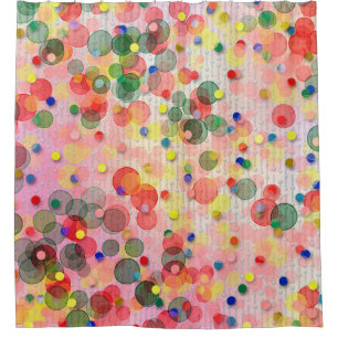  Abstract multicolored background with blur bokehc Shower Curtain