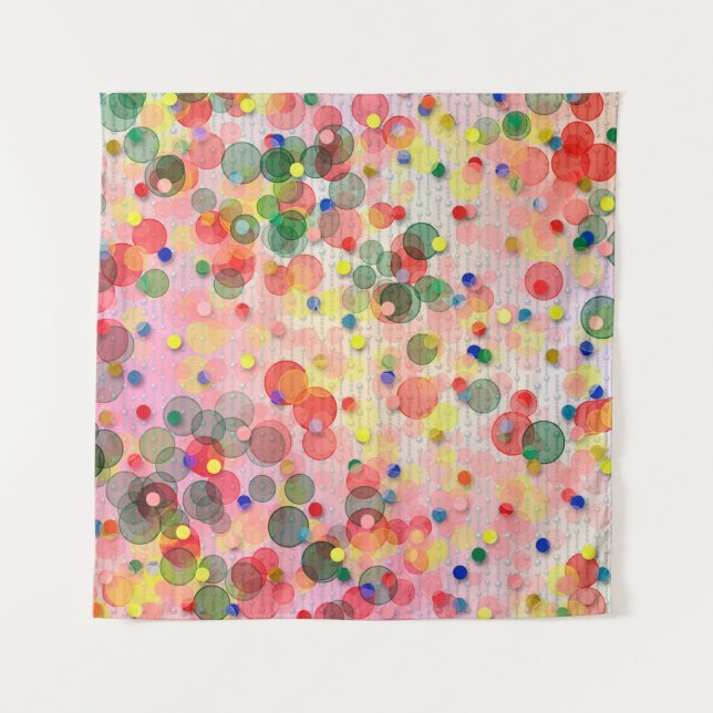  Abstract multicolored background with blur bokehc Tapestry (Front)