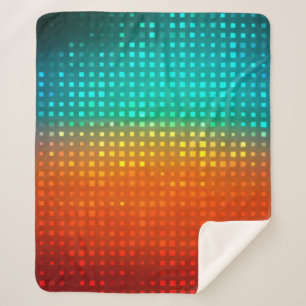 Abstract multicolored football or soccer backgroun sherpa blanket