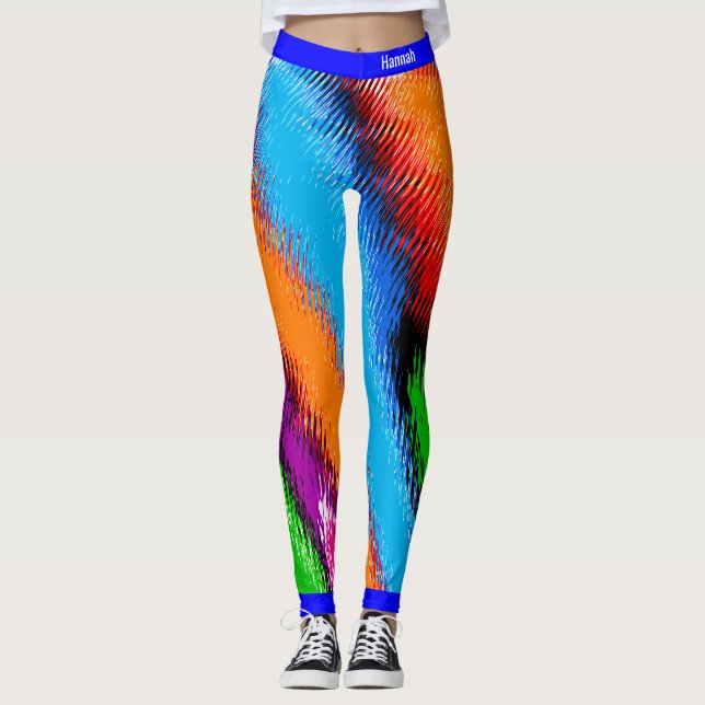 Abstract Multicolored Leggings (Front)