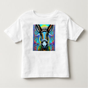 Abstract Multicolored Little Donkey Toddler T-Shirt