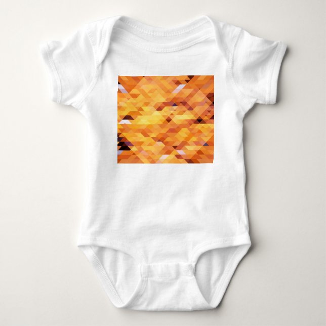 Abstract multicolored, low poly mosaic. baby bodysuit (Front)