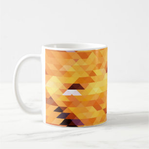 Abstract multicolored, low poly mosaic. coffee mug