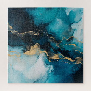 Abstract Multicolored marble design Jigsaw Puzzle