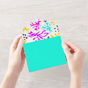 Abstract multicolored neon pattern  all in one invitation