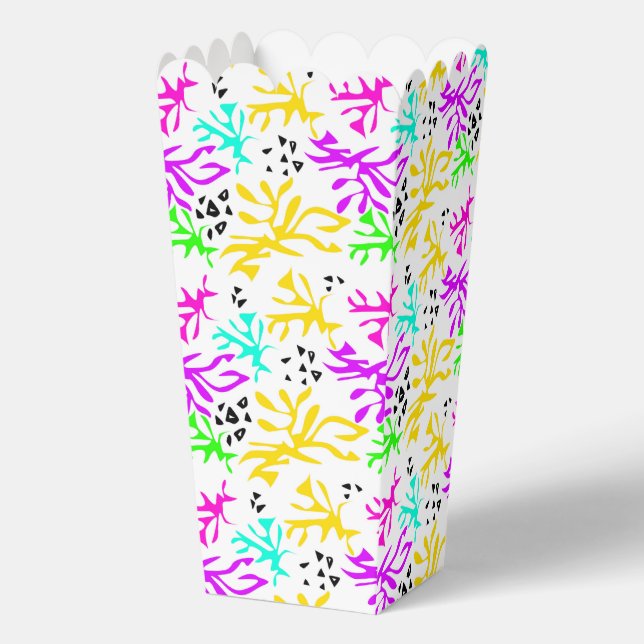 Abstract multicolored neon pattern  favour box (Front)