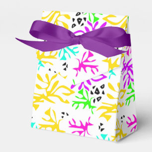 Abstract multicolored neon pattern favour box
