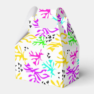 Abstract multicolored neon pattern favour box