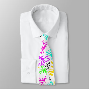 Abstract multicolored neon pattern  tie
