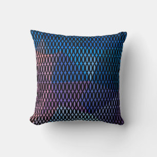 Abstract, multicolored pattern, mesh pattern, lace cushion