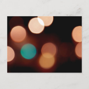 Abstract Multicolored Polka-dot Bokeh Postcard