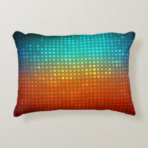 Abstract multicolored soccer, artistic lights. decorative cushion