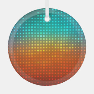 Abstract multicolored soccer, artistic lights. glass tree decoration