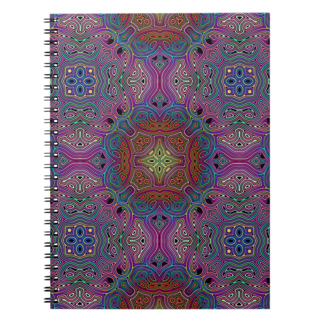 abstract multicolored tile design notebook (Front)