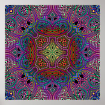 abstract multicolored tile design