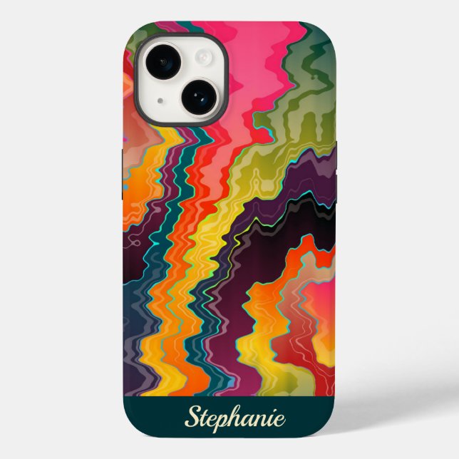 Abstract Multicolored Zigzag Case-Mate iPhone Case (Back)