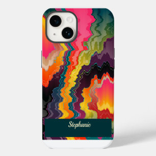 Abstract Multicolored Zigzag iPhone 14 Case