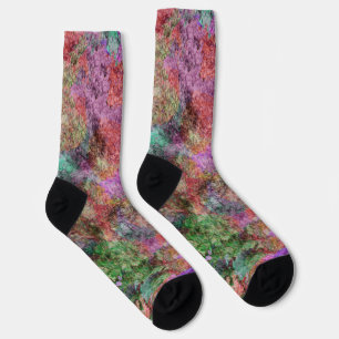 Abstract Multiple Colours Misty Water Colour Look Socks