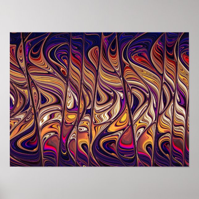 Abstract Mural Style Digital Design Poster (Front)