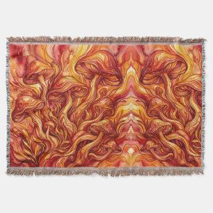 Abstract Mushroom Red Watercolor Blankets