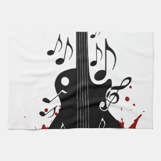 Abstract music background tea towel