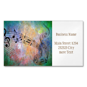 abstract music Magnetic business card