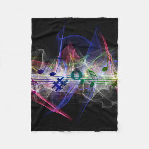 Abstract Music Note Fleece Blanket