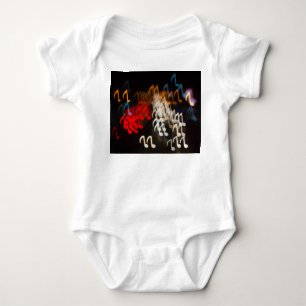 Abstract music notes: lights bokeh background baby bodysuit