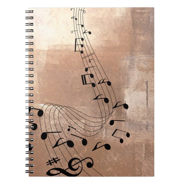 Abstract Music Notes Notebook (Front)