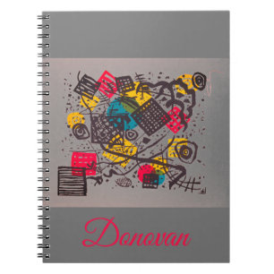 Abstract musical notes notebook