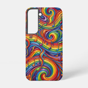 Abstract Musical Notes Rainbow Samsung Cases
