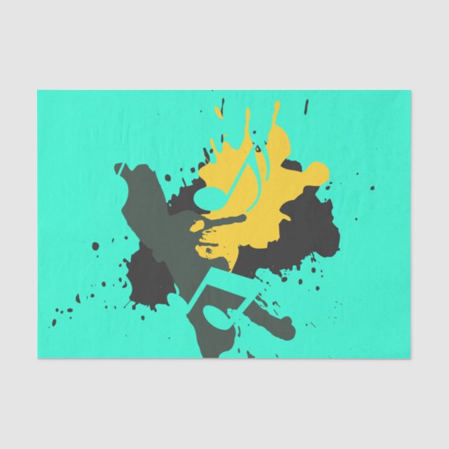 Abstract Musical Notes Tissue Paper (Front)