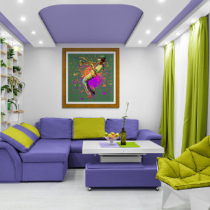 Abstract Musician Playing Trumpet Poster