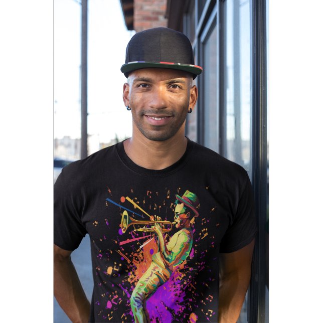 Abstract Musician Playing Trumpet T-Shirt (Creator Uploaded)