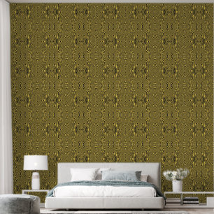 Abstract Mustard Yellow Stripes Wallpaper