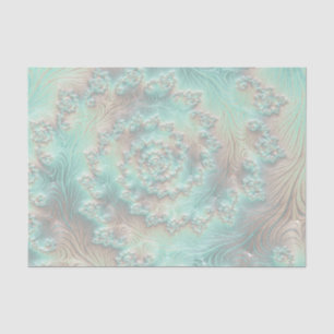 Abstract Muted Pastel Gradient Spiral Fractal Tissue Paper