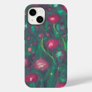 Abstract muted red roses Case-Mate iPhone 14 case